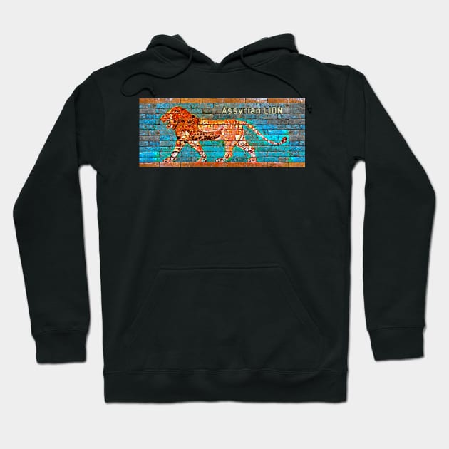 Assyrian Lion Hoodie by doniainart